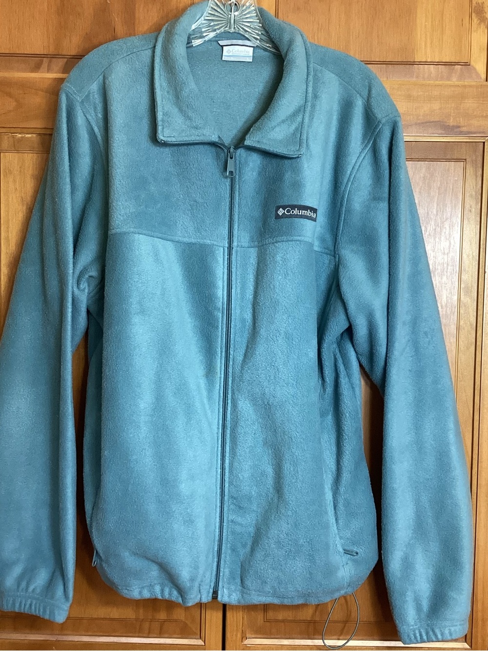 Columbia Teal Full-Zip Teddy Fleece Jacket